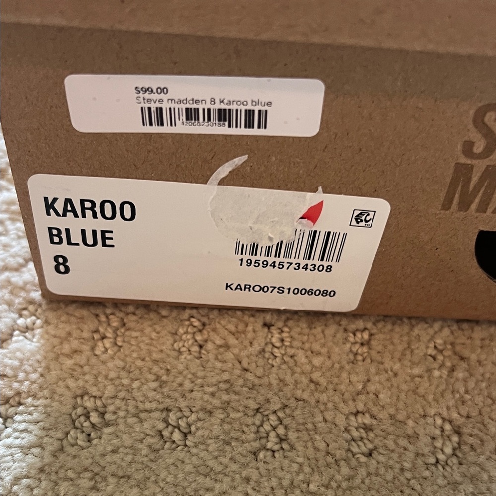 Steve Madden Women's Light Blue Feather Mules - Picture 5 of 5